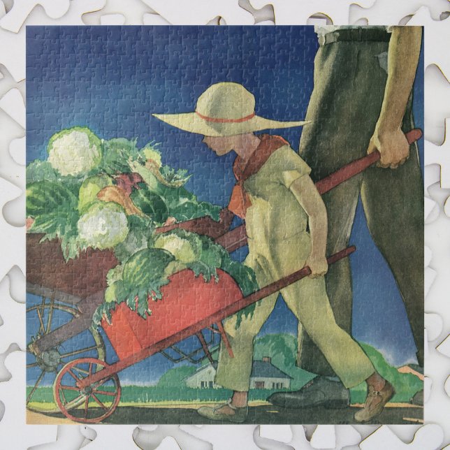 Puzzle Niño de época, jardín orgánico; Jardín de la Victo (Subido por el creador)