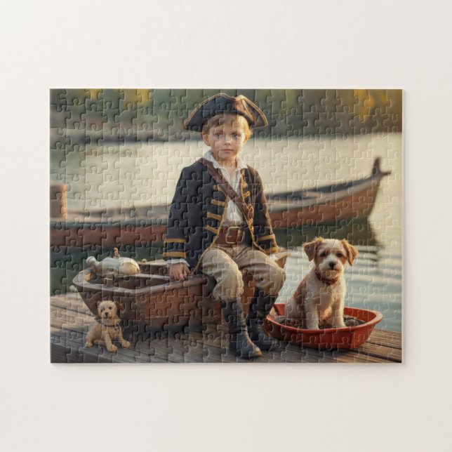 Puzzle Niño Pirata y su perro (Horizontal)