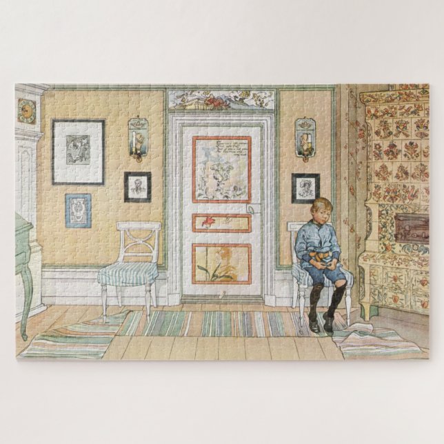 Puzzle Niño sentado en la esquina (por Carl Larsson) (Horizontal)