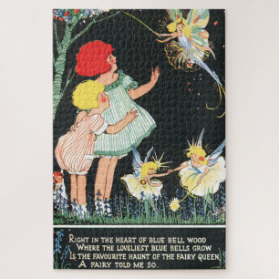 Puzzle Niños antiguos con hada alada