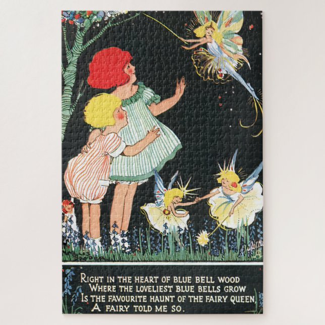 Puzzle Niños antiguos con hada alada (Vertical)