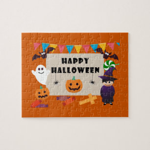 Puzzle Niños coloridos disfrazan fiesta de Halloween