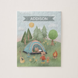 Puzzle Niños Cute Woodland Forest Bear Camping Niños