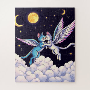 Puzzle Niños de dos gatos angélicos