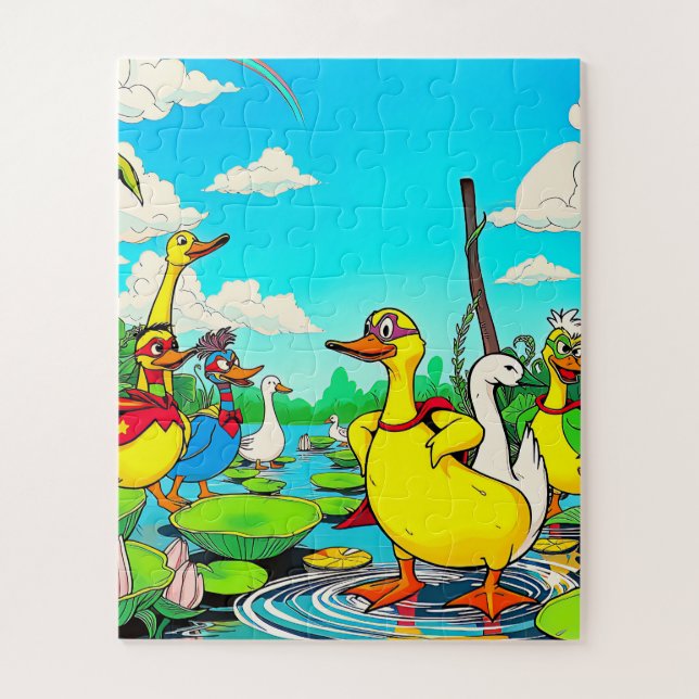 Puzzle Niños de Duck Pond (Vertical)