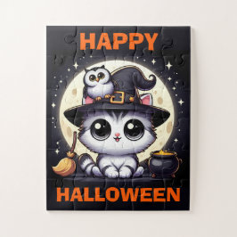 Puzzle Niños de gatos y búhos