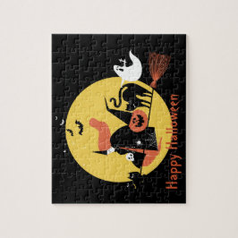 Puzzle Niños de Halloween Personalizado de miedo negro ma