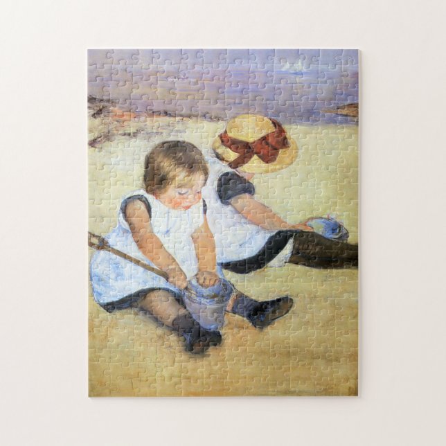 Puzzle Niños de Mary Cassatt que juegan en el (Vertical)