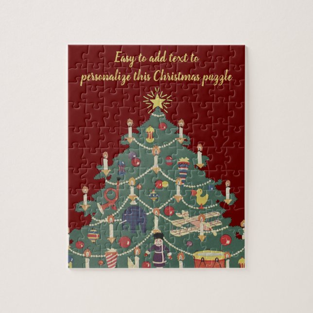 Puzzle Niños de Navidad ventilado alrededor de un árbol d (Vertical)