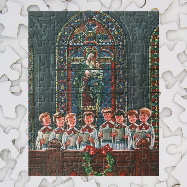 Puzzle Niños de Navidad ventilado cantando coro en la igl (Subido por el creador)