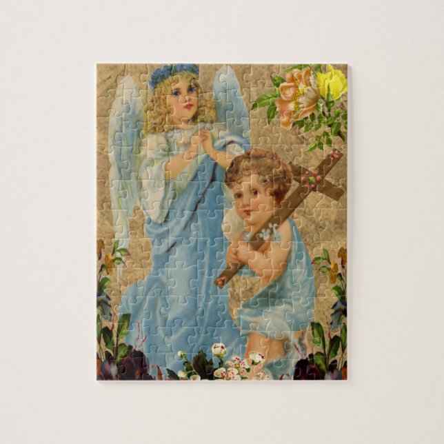 Puzzle Niños del Ángel de la Vintage Cute (Vertical)