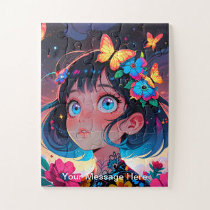 Puzzle Niños Fusión Vibrante de Fantasía y Arte de Anime