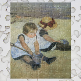 Puzzle Niños jugando en la playa por Mary Cassatt