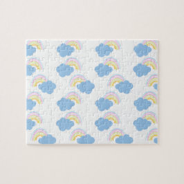 Puzzle Niños Lindos Nubes Arcoíris Caprichosos