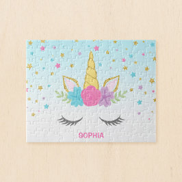 Puzzle Niños mágicos personalizados con unicornio