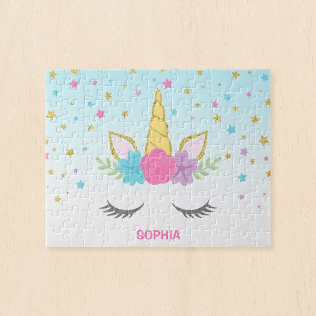 Puzzle Niños mágicos personalizados con unicornio (Subido por el creador)