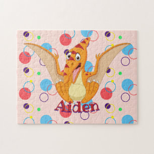 Puzzle Niños Nombre Dinosaurio Actividad de Aprendizaje d