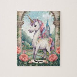 Puzzle Niños personalizados de Secret Garden Unicorn