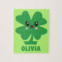 Niños personalizados de Shamrock verde