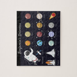 Puzzle Niños Planetas Astronauta Monograma Universo