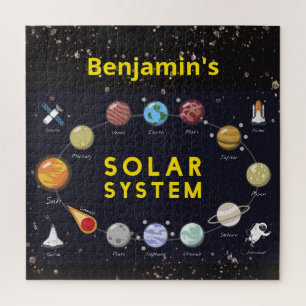 Puzzle Niños Sistema solar Monograma Vía Láctea Planetas 