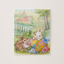 Puzzle Niños Vintage Abundantes de Pascua