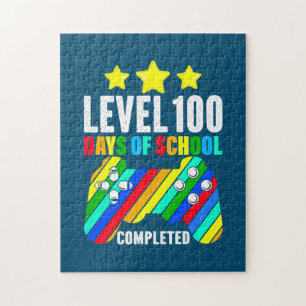 Puzzle Nivel De Jugador 100 Días De Escuela Terminados