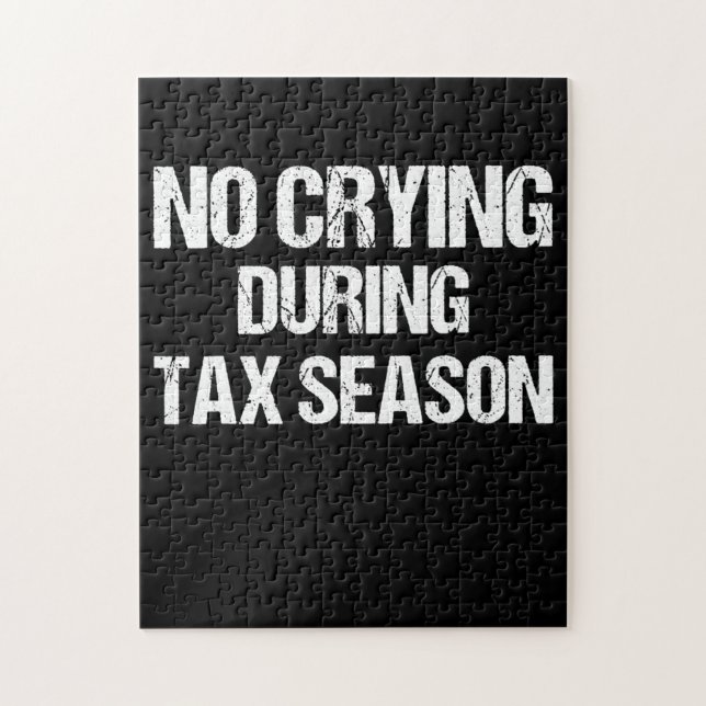 Puzzle No Crying During Tax Season Costume Gift (Vertical)
