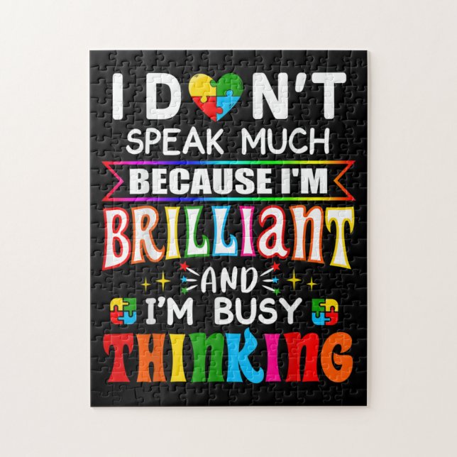 Puzzle No hablo mucho autismo brillante autista (Vertical)