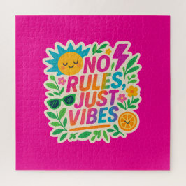 Puzzle No hay reglas sólo vibraciones - Neon Gradient Kaw