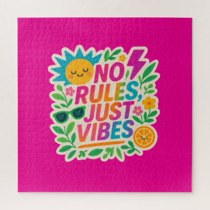 Puzzle No hay reglas sólo vibraciones - Neon Gradient Kaw