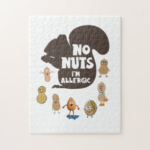 Puzzle No Nueces Soy Alergia Alérgica del Cacahuete Alérg