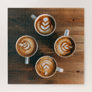 Puzzle No puedo esperar para conocer la foto de café latt