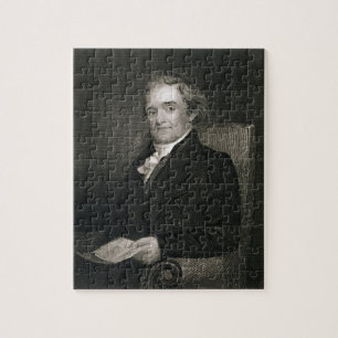 Puzzle Noah Webster (1758-1843) grabado por Frederick W.