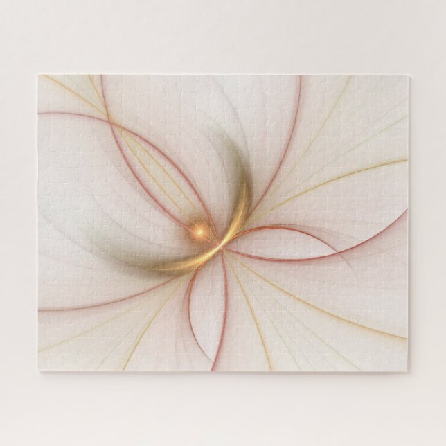 Puzzle Nobly Copper And Gold Abstract Modern Fractal Art (Horizontal)