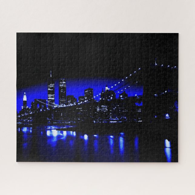 Puzzle Noche azul de Nueva York (Horizontal)