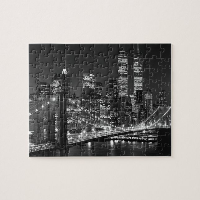 Puzzle Noche Black & White New York City (Horizontal)