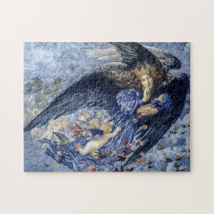 Puzzle Noche con su tren de estrellas (Ángel con Cherubs)