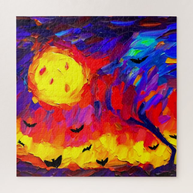 Puzzle Noche de Halloween Resumen Moderno (Vertical)