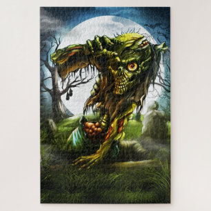 Puzzle Noche de Halloween Zombie Ascendiendo Cementerio d