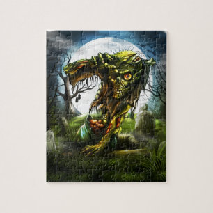 Puzzle Noche de Halloween Zombie Ascendiendo Cementerio d