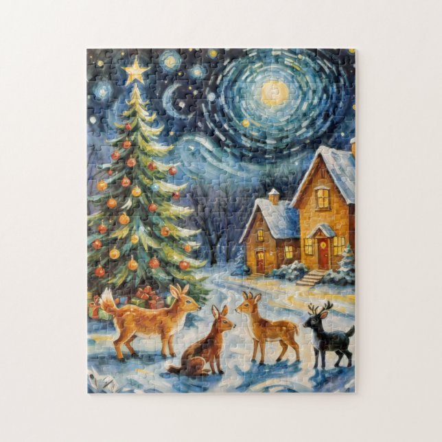 Puzzle Noche de invierno encantada (Vertical)
