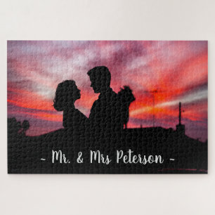 Puzzle Noche de juego divertida para parejas con foto y n