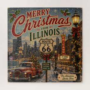 Puzzle Noche de Juegos de Navidad en Chicago, Ruta Madre