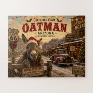 Puzzle Noche de juegos familiares con burro de Navidad en
