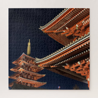 Puzzle Noche de Kaminarimon en Tokio Japón