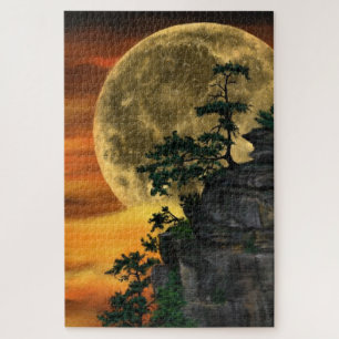 Puzzle Noche de la Superluna - Colección de arte de dibuj