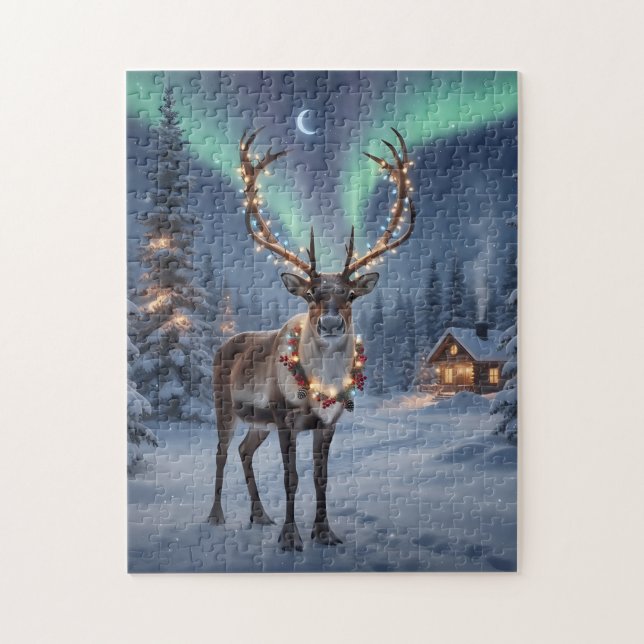 Puzzle Noche de Navidad con los renos de Santa (Vertical)