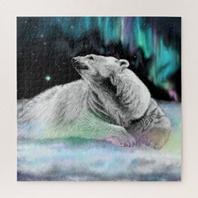 Puzzle Noche del oso polar - Pintura (Vertical)