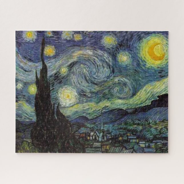 Puzzle Noche estrellada - Arte de pintura de van Gogh (Horizontal)
